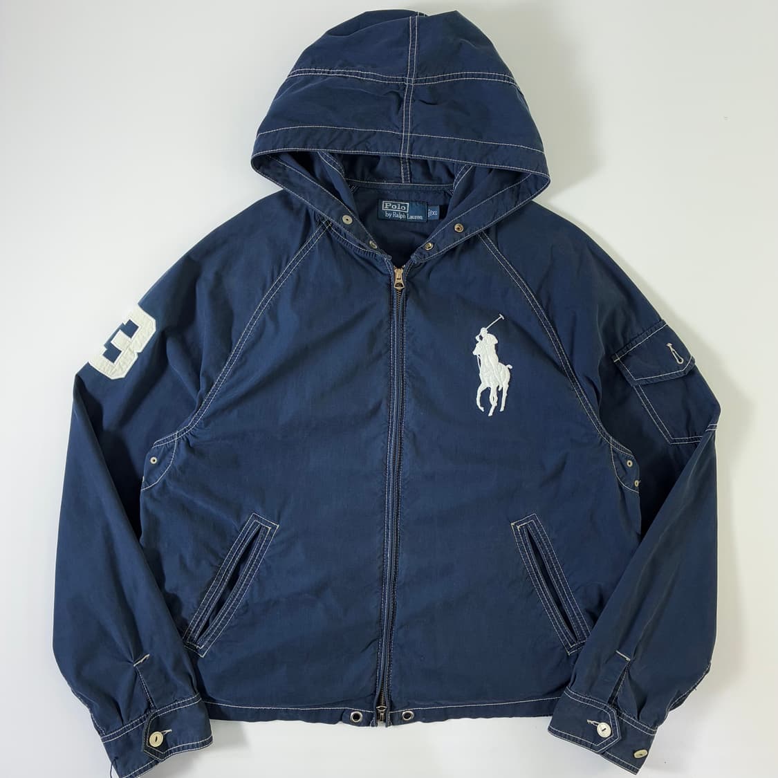 Polo  폴로 랄프로렌 90,s 빅포니 투웨이 후드 자켓 상품이미지2