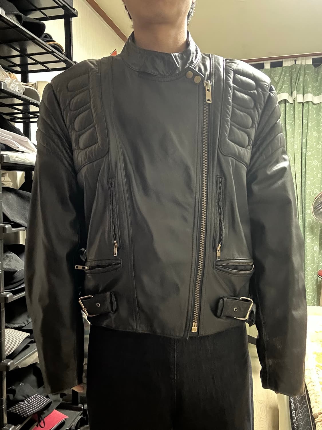 소가죽 가죽 레더 바이커 자켓 블랙 L 사이즈 상품이미지9