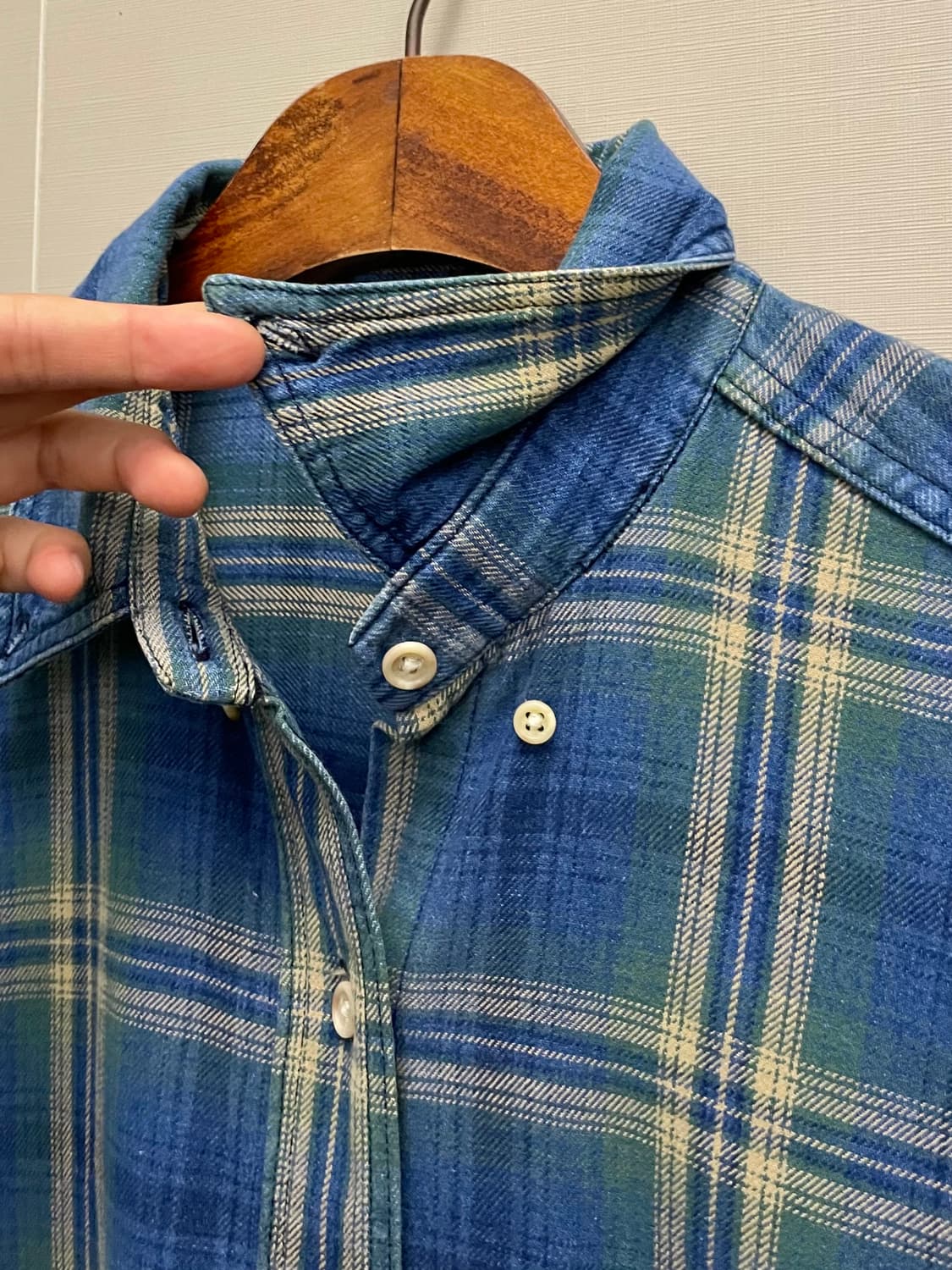 (M/100)90s USA L.L. BEAN 엘엘빈 플란넬 체크 셔츠 상품이미지4
