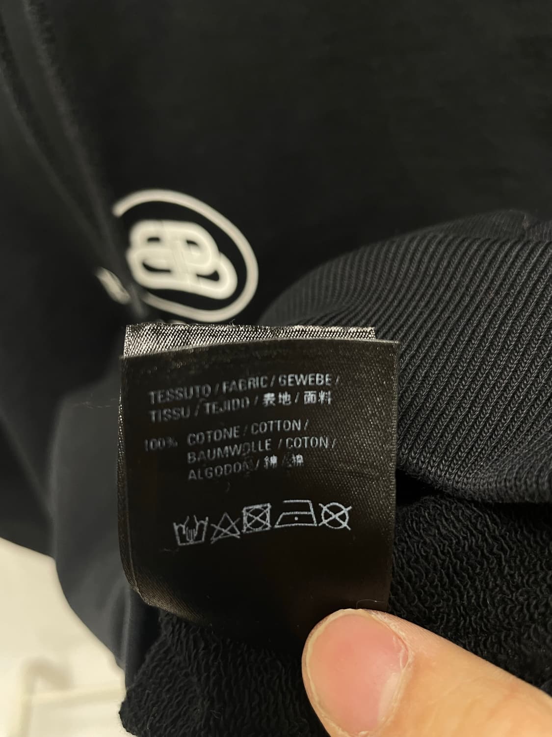 발렌시아가 BB 로고 모드 후드 티셔츠 블랙 [S] 상품이미지7