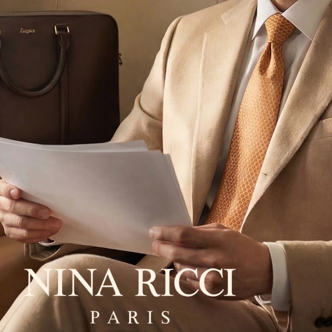 니나리치 실크 오렌지 패턴 넥타이 8.6cm A+등급 E732 상품이미지1