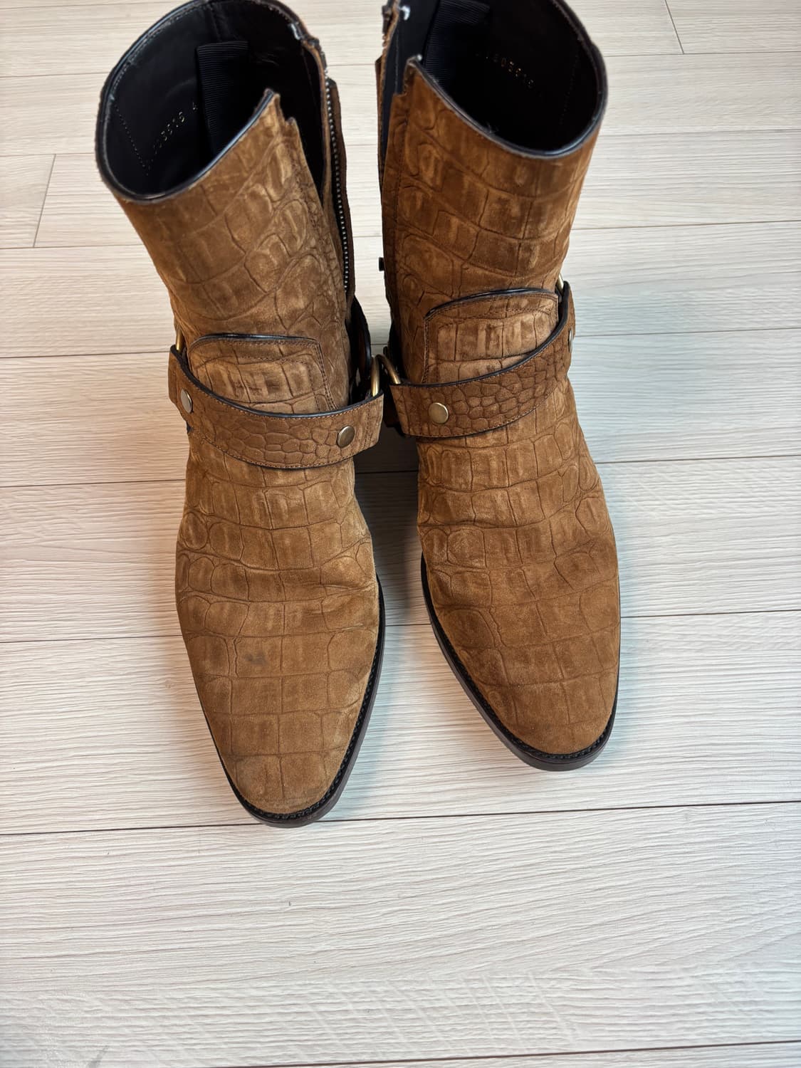 생로랑 하네스 부츠 41 크로커다일 스웨이드 상품이미지2