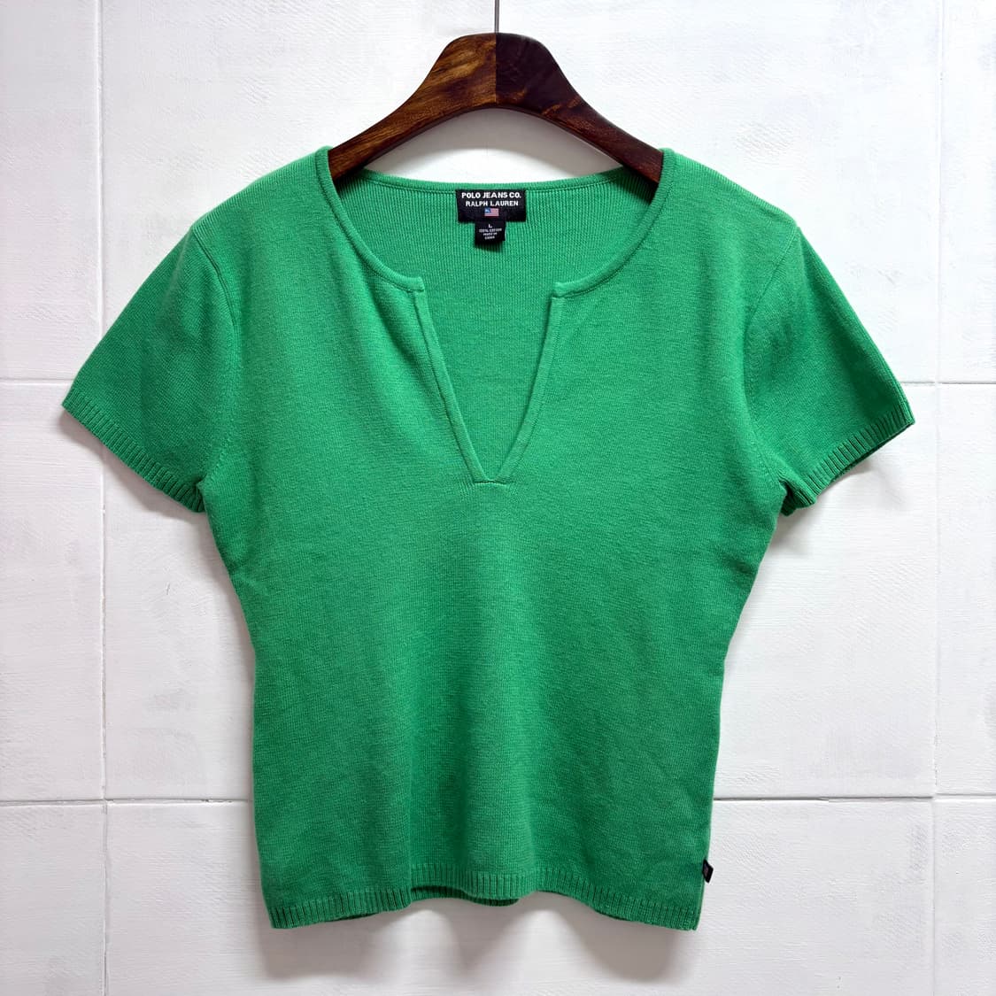 POLO JEANS Co. RALPH LAUREN 랄프로렌 그린 브이넥  상품이미지1