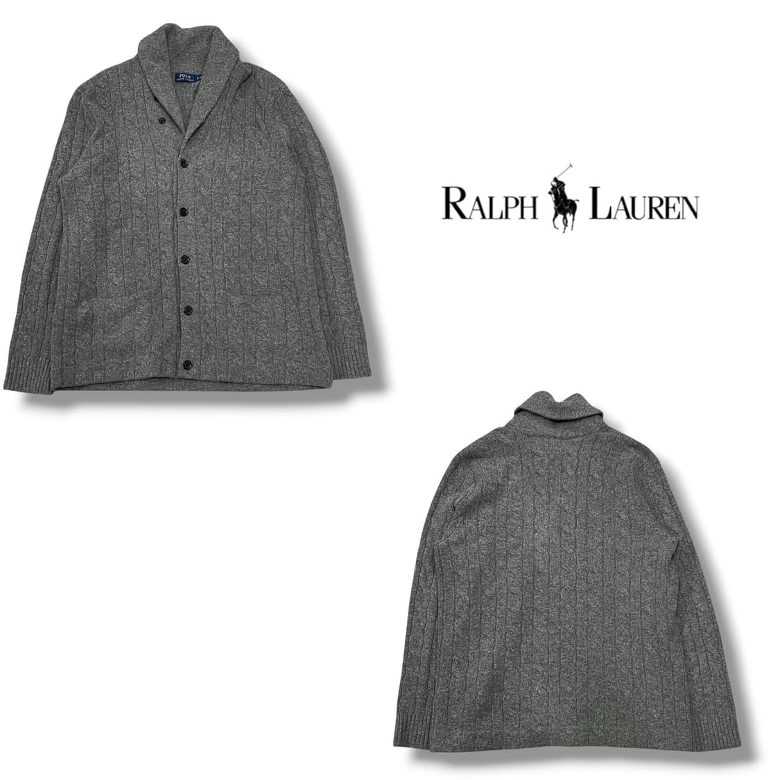 폴로 랄프로렌 숄카라 꽈배기 가디건 s08615 상품이미지1