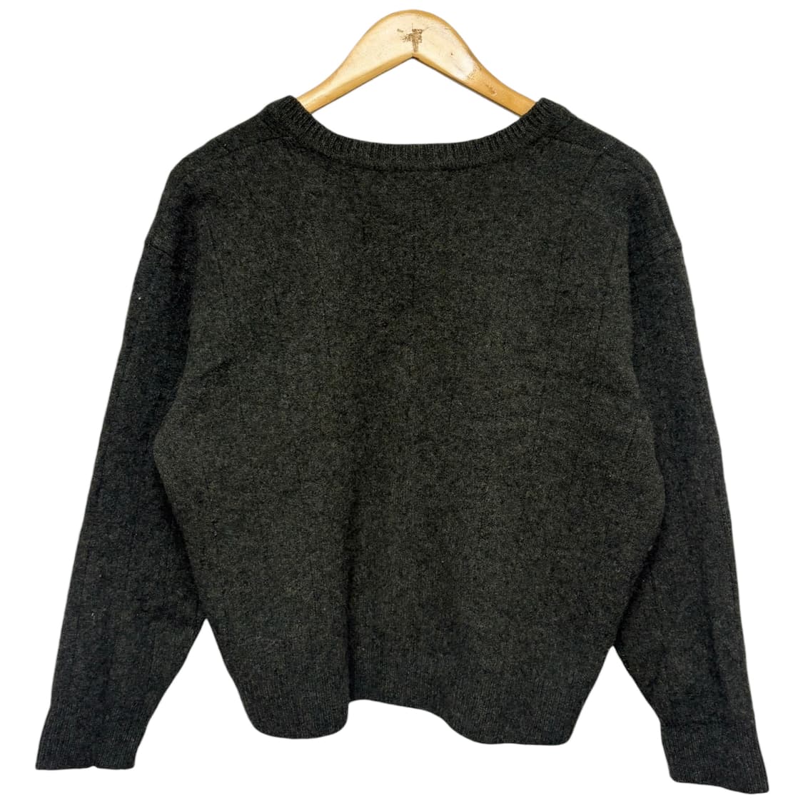 3781 라코스테 딥그린 크롭 V넥 니트가디건  상품이미지3