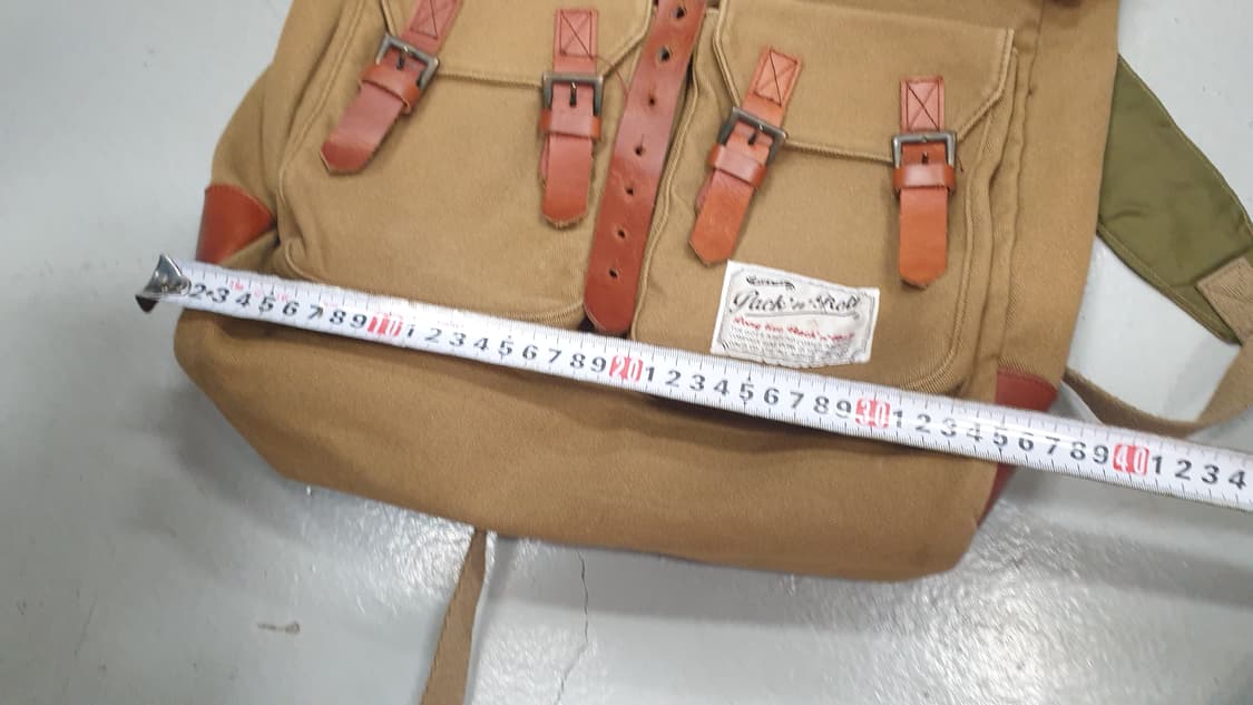 팩큰롤 캔버스 가죽 롤탑 백팩 상품이미지4