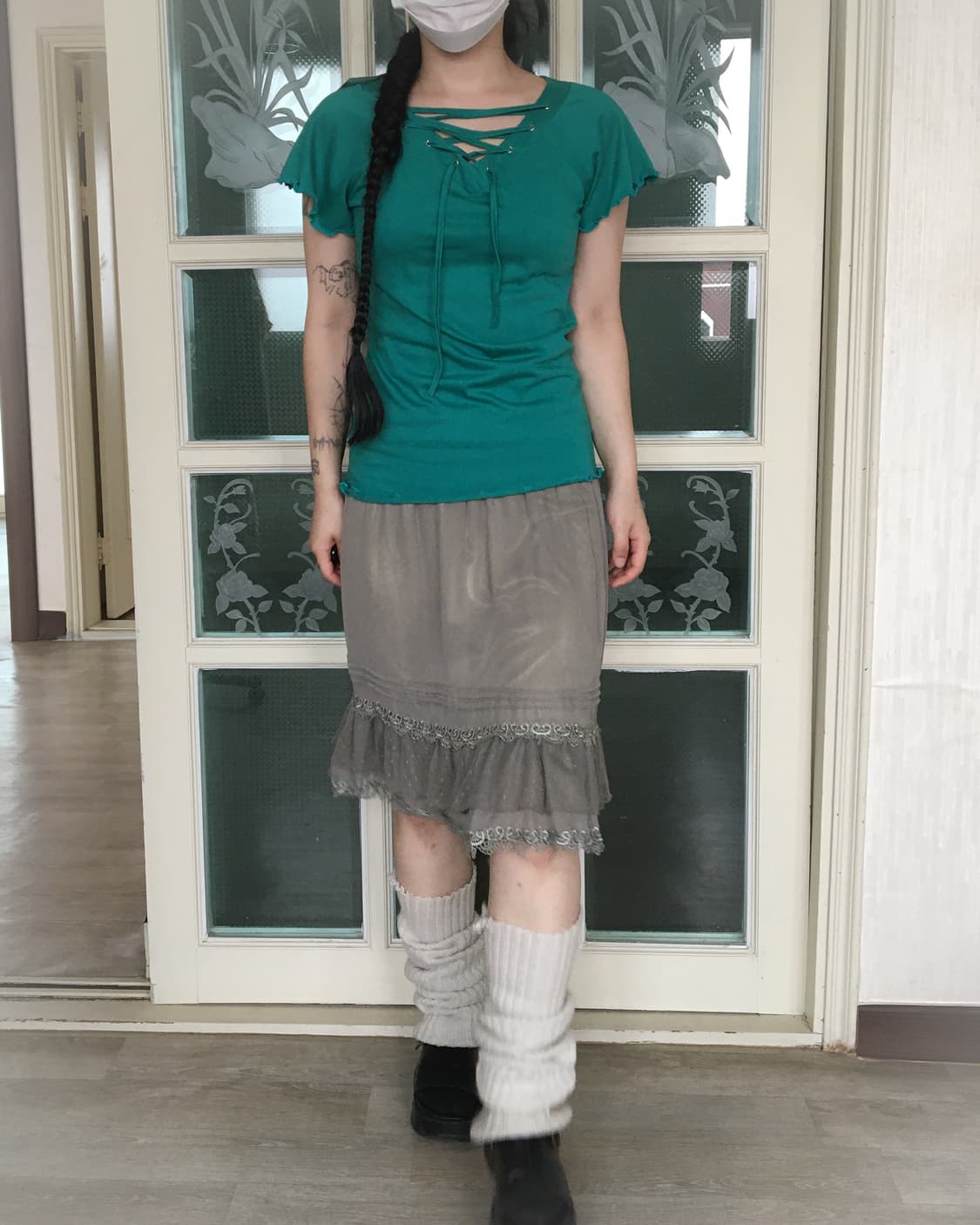 Lace up point t shirt 상품이미지6
