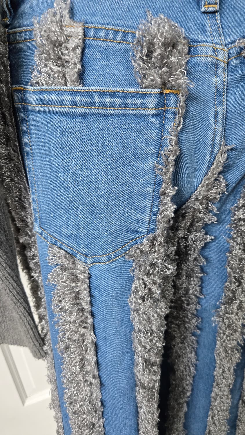 RIZ POLI 리즈폴리 텍스쳐 데님팬츠 상품이미지6