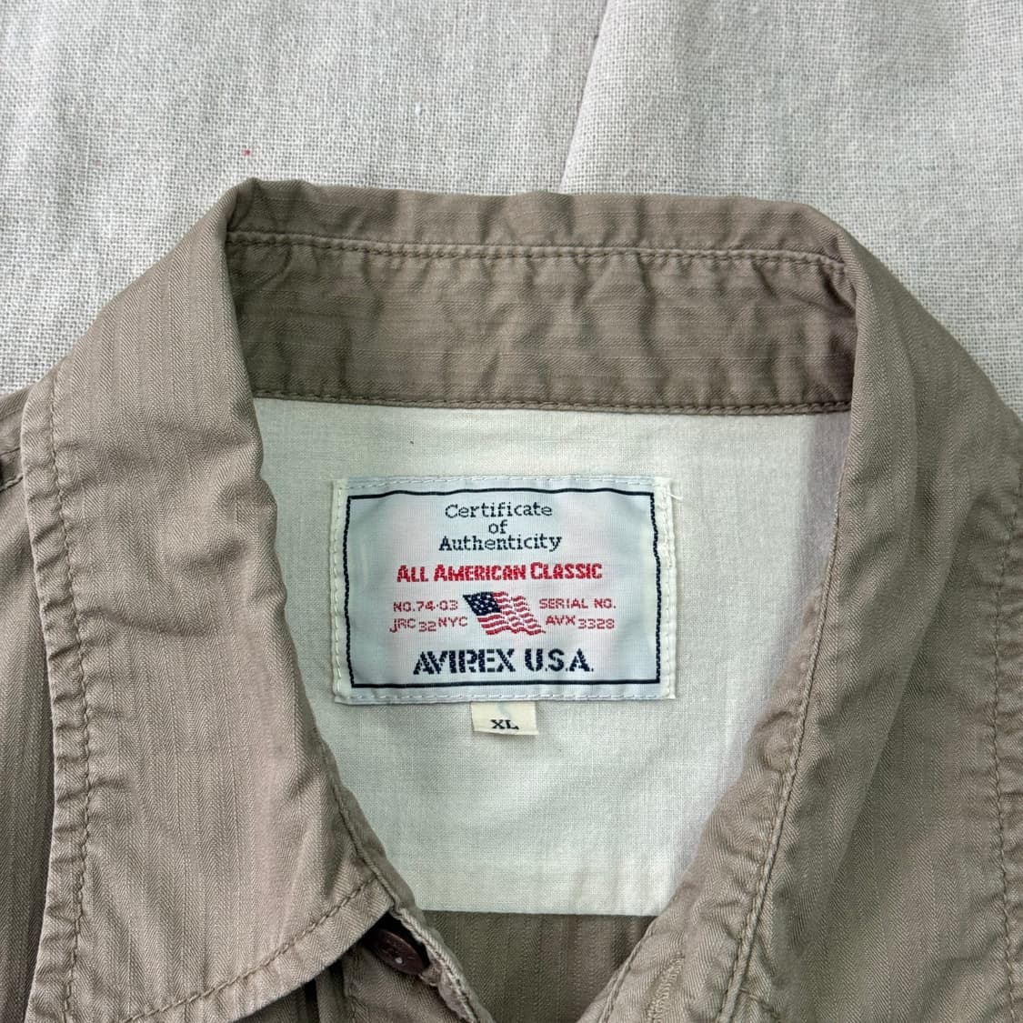 아비렉스 견장 밀리터리 셔츠 XL 상품이미지6