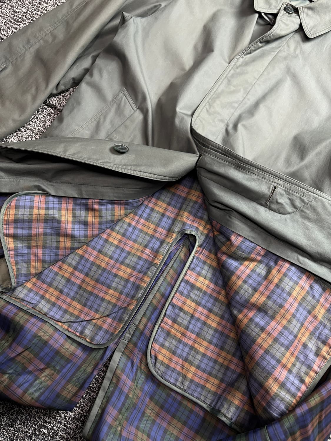 90s YSL 입생로랑 아카이브 내피 싱글 트렌치 코트 2465 상품이미지4