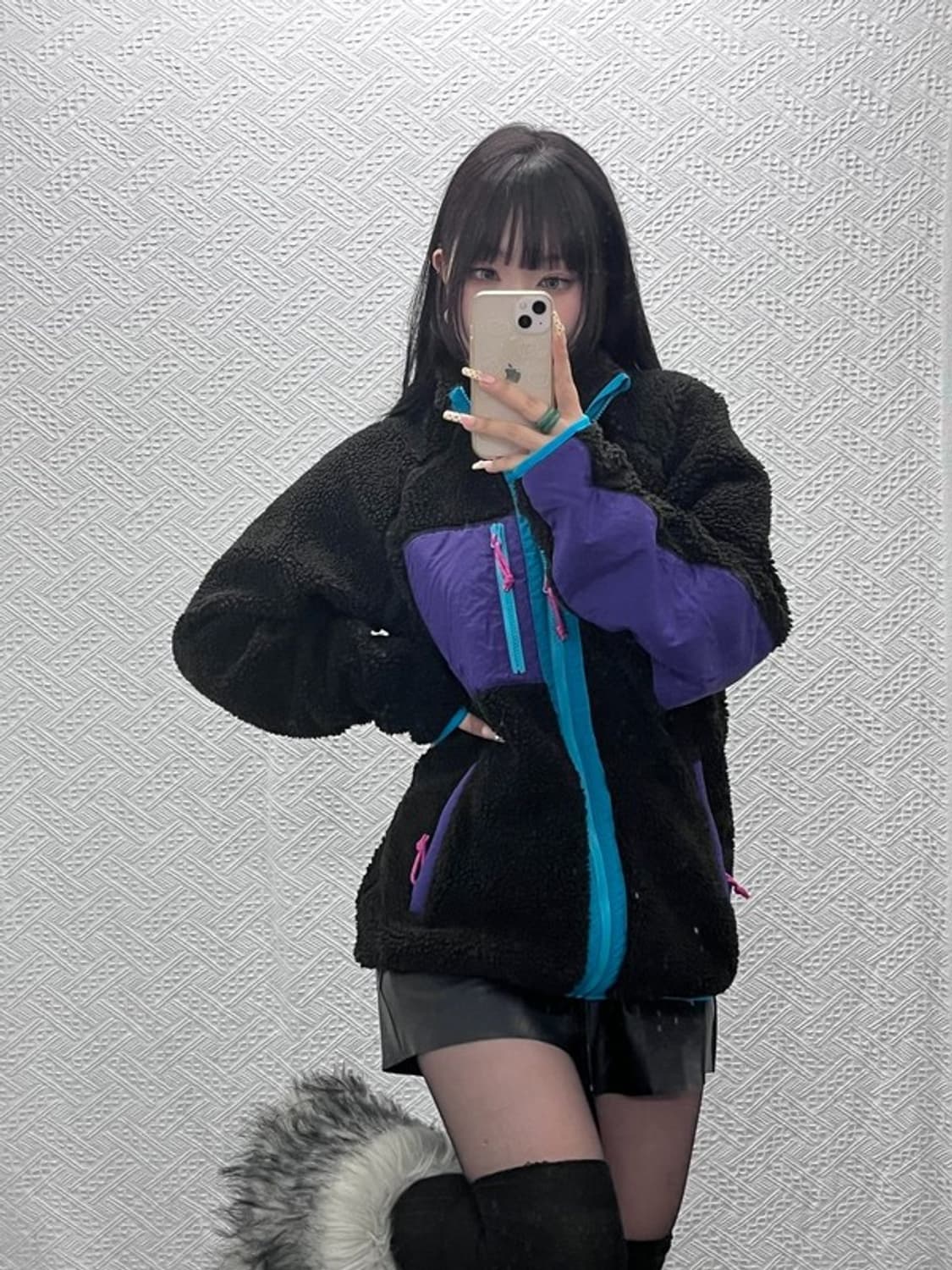 뉴에라 올드스쿨 레트로 키치 컬러매치 후리스 자켓 100 C09698 상품이미지1