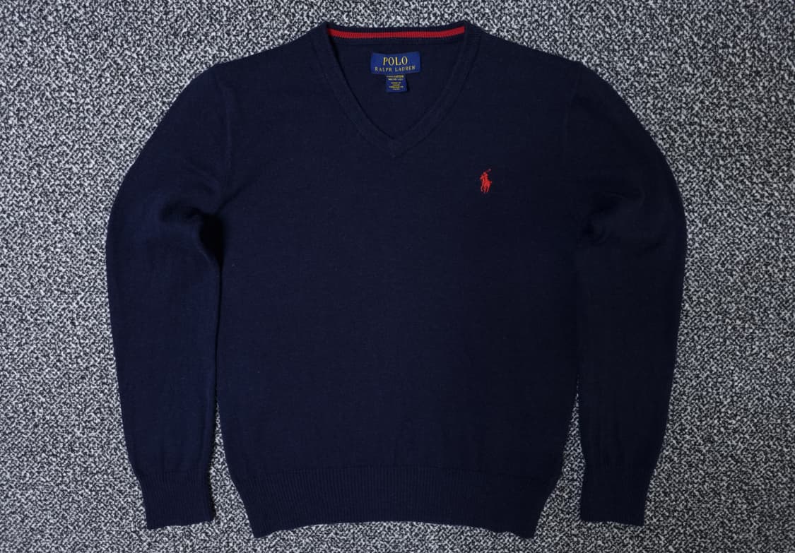 [무료배송][150]폴로 키즈 브이넥 니트 상품이미지1
