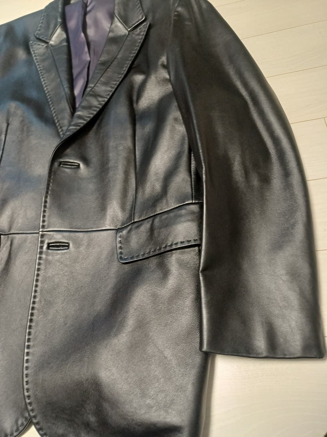 [KOLON] GGIO II 리얼 램스킨 핸드스티치 레더 자켓 (100) 상품이미지7