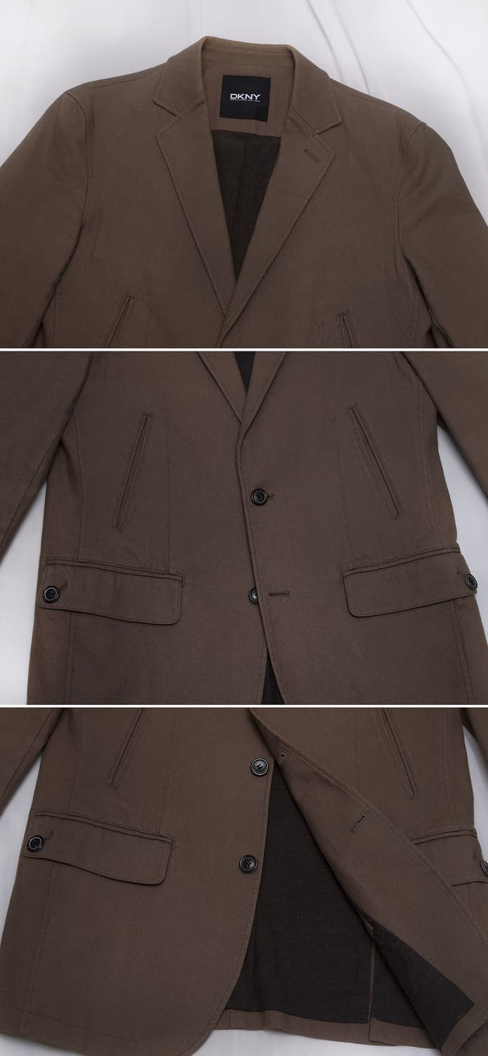 DKNY 브라운 코튼 클래식 헌팅 블레이저 자켓 (100+) 상품이미지4