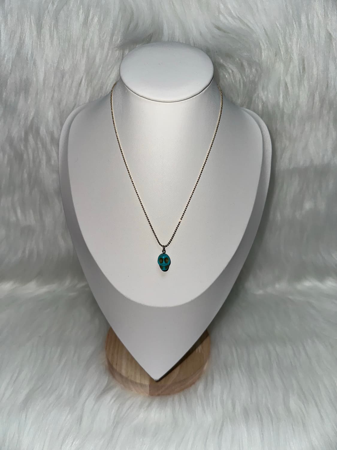 오리엔탈 고스펑크 푸른 해골 목걸이 상품이미지3