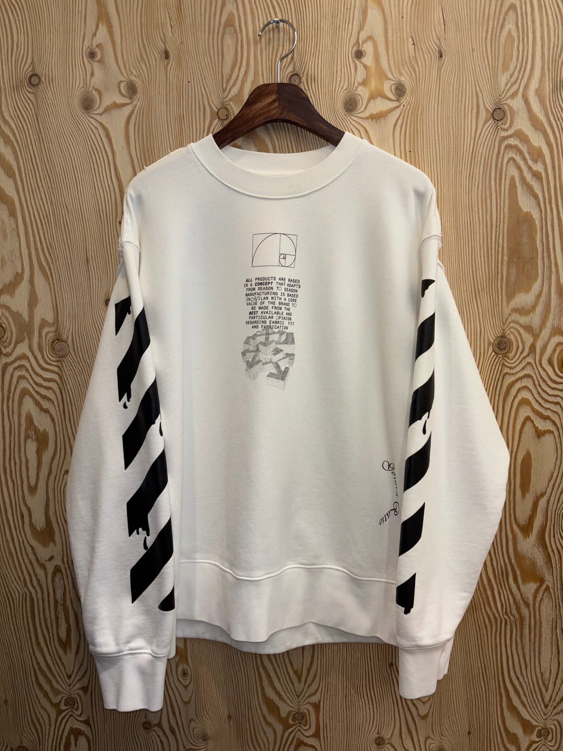 오프화이트 드리핑 애로우 인콤피우토 스웨트셔츠 상품이미지2