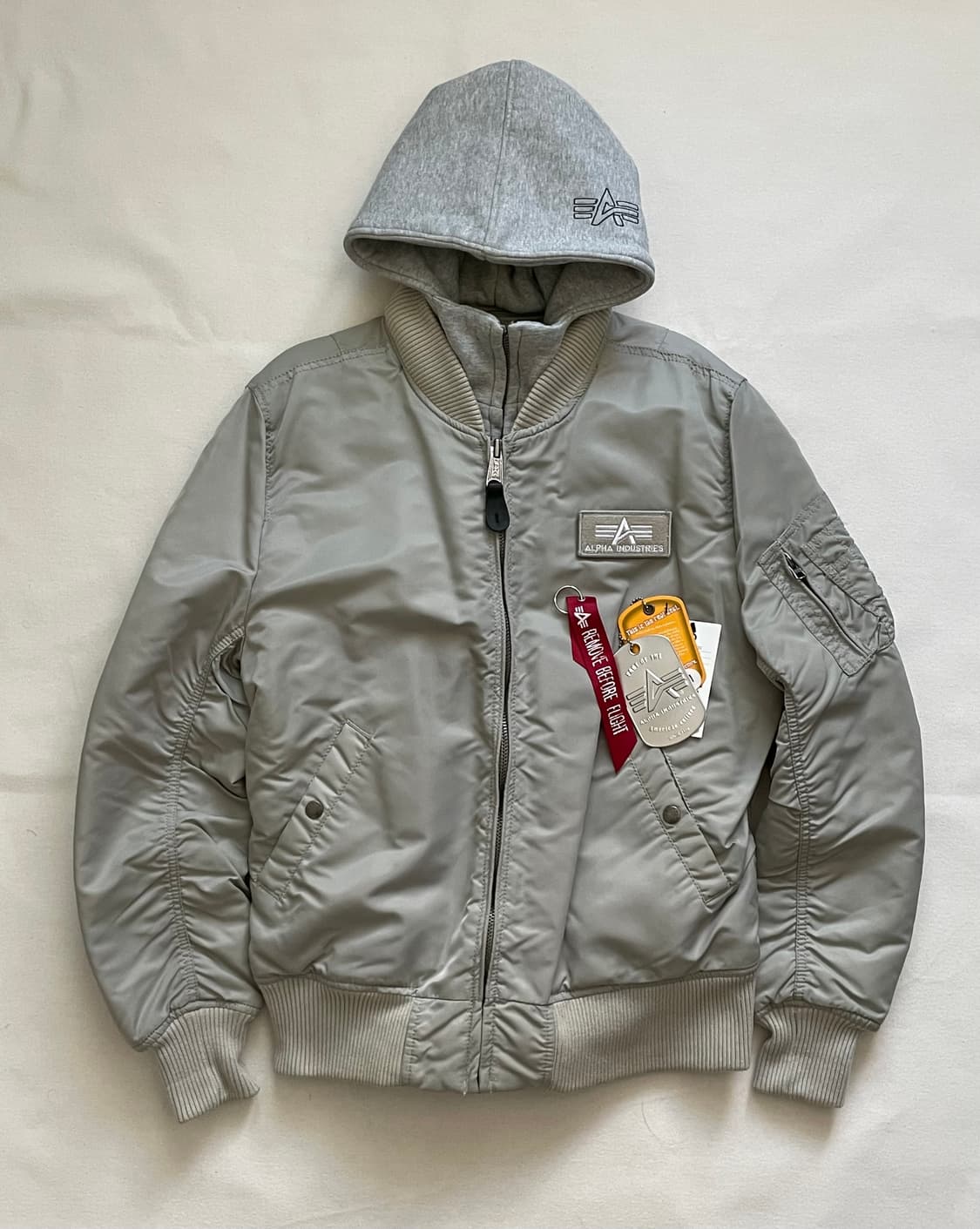 알파인더스트리 MA-1 항공 점퍼 자켓 건메탈 실버 상품이미지1