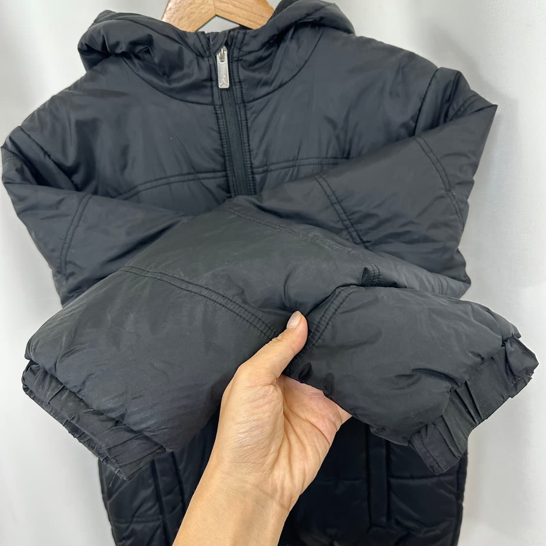 조던 여자 기모 후드패딩 검정 XL 상품이미지4