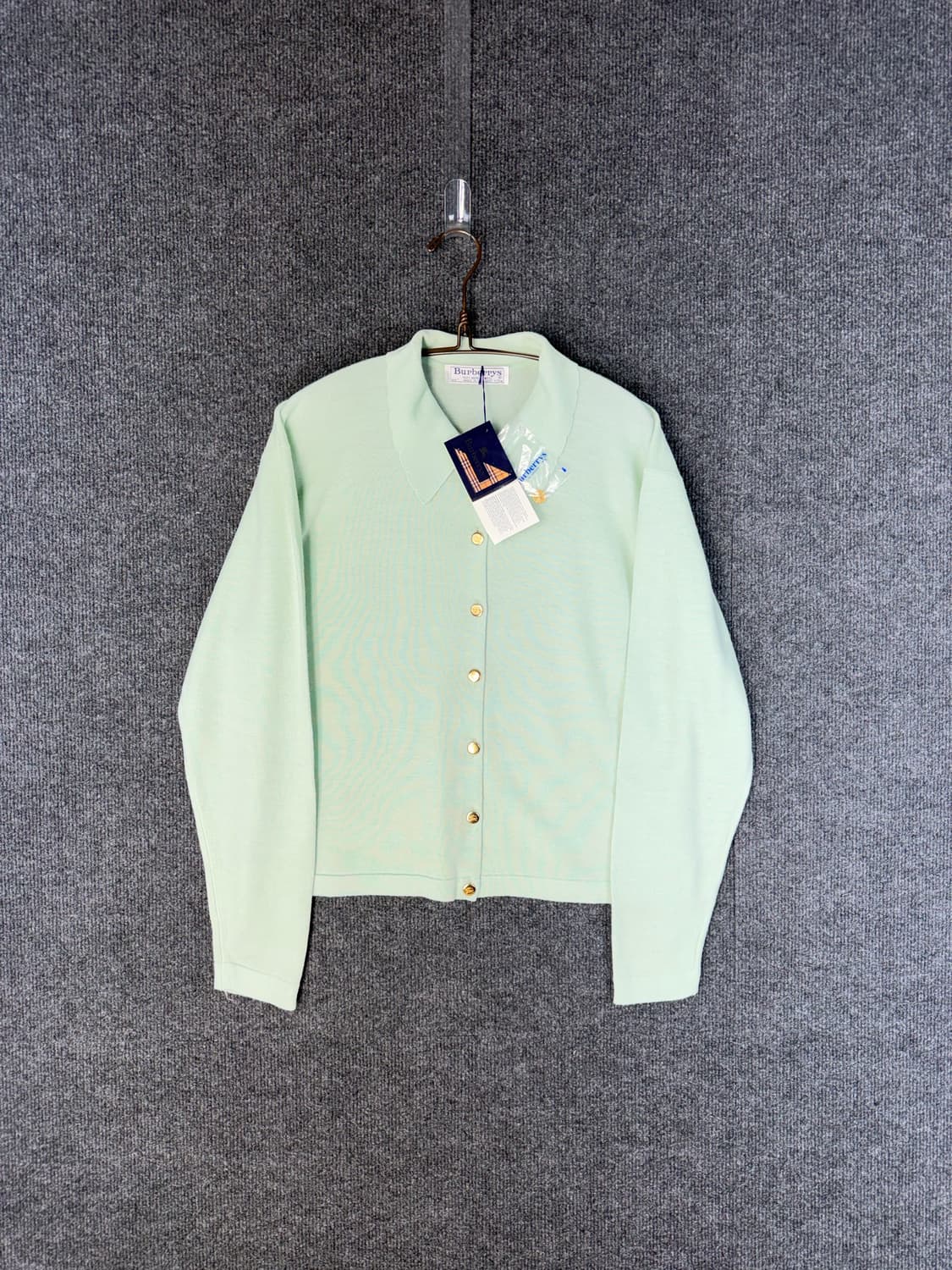 90s 버버리 금장버튼 울 가디건 상품이미지1