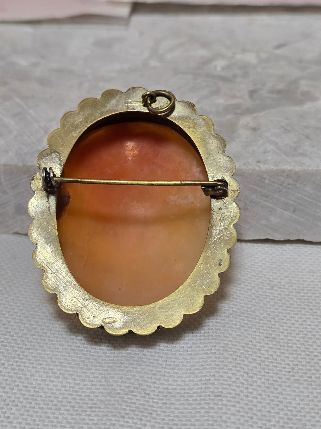 유럽 빈티지 쉘 카메오 브로치 & 펜던트 겸용 (핸드카빙) 상품이미지3