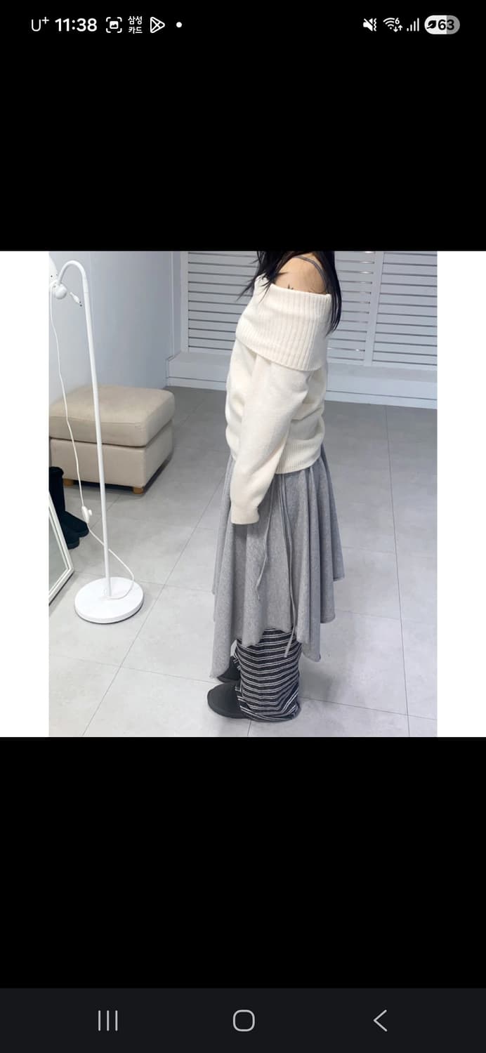 바이너리원 이즈이즈 언발 레이어드 스커트 원가 48000원 상품이미지5