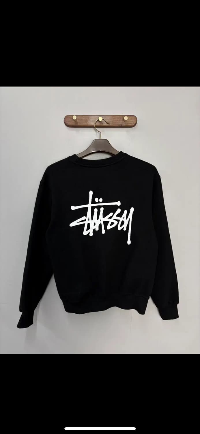 스투시 베이직로고 블랙 스웻셔츠 H2088 상품이미지5