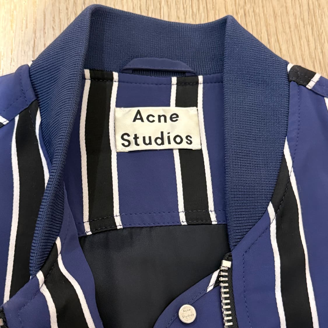 Acne 아크네 스트라이프 항공 봄버 점퍼 (오버핏) 36 상품이미지9