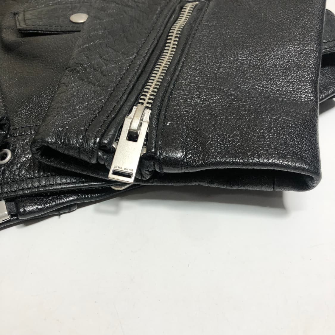 자라 버팔로 소가죽 라이더 자켓 L 상품이미지7