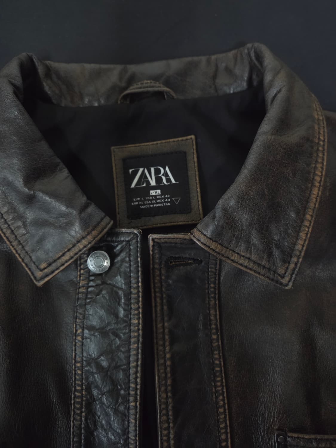 자라 버팔로 가죽자켓 L-XL 상품이미지2