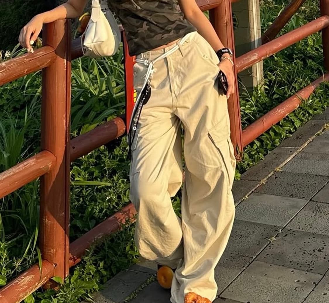 ootj 베이지 포켓 조거 팬츠 상품이미지3