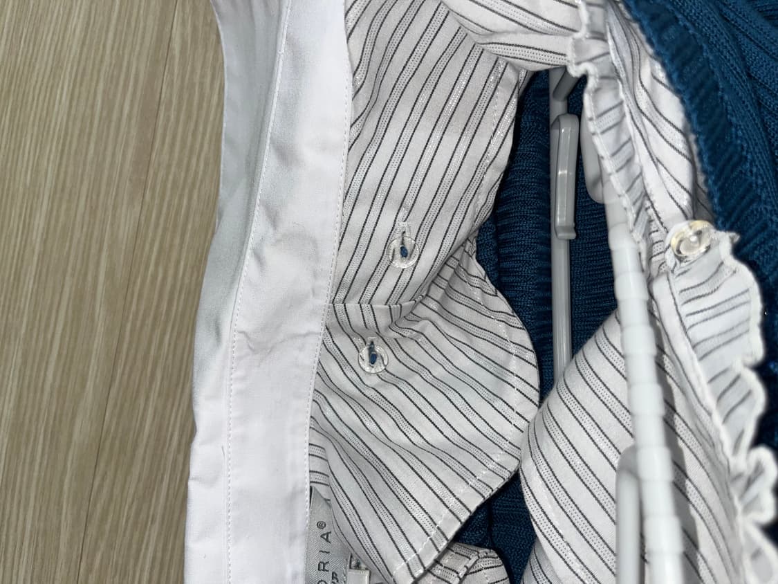 프릴 셔츠 레이어드 골지 가디건 상품이미지2