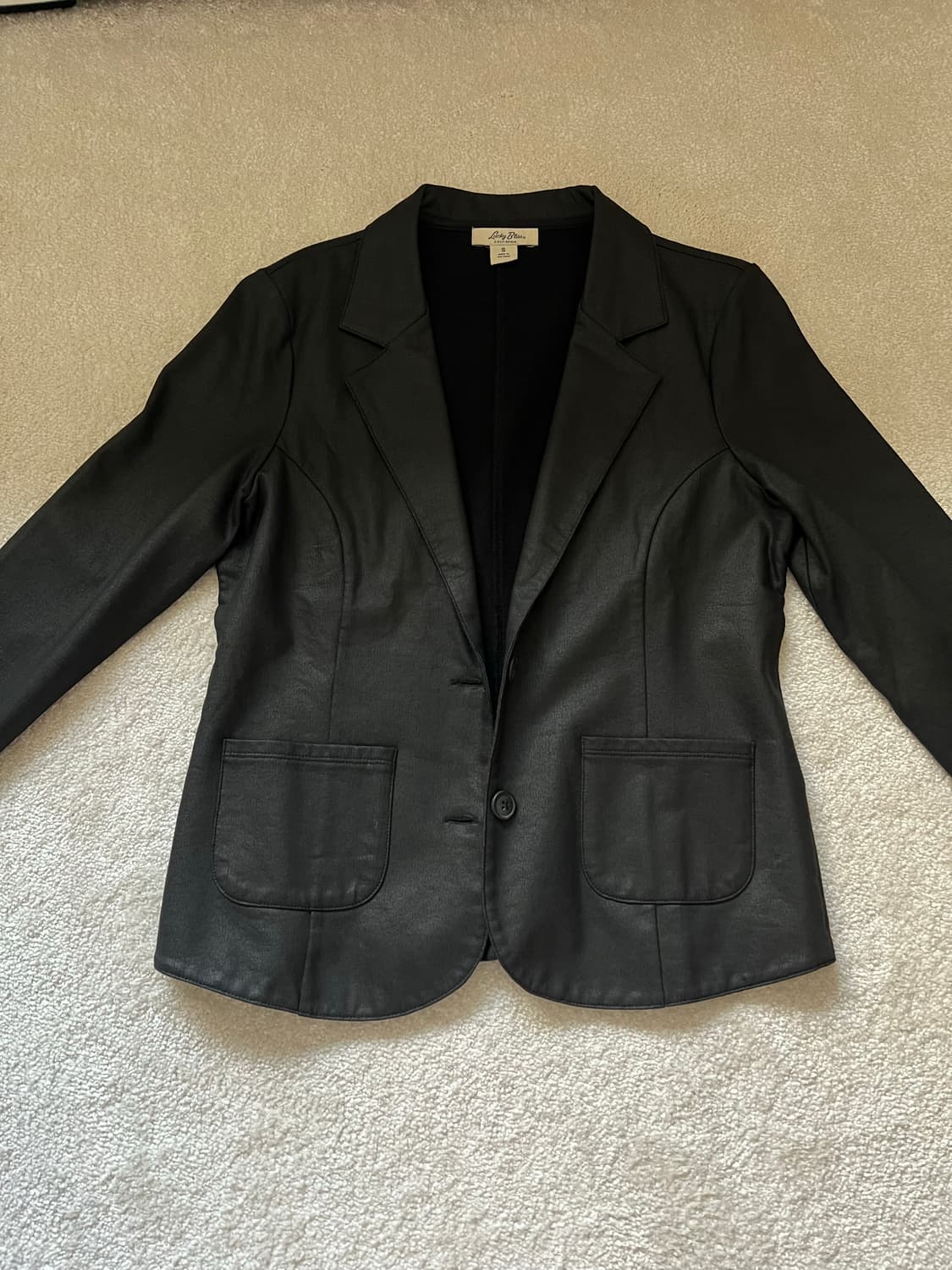 빈티지 블랙 레더 자켓 상품이미지1