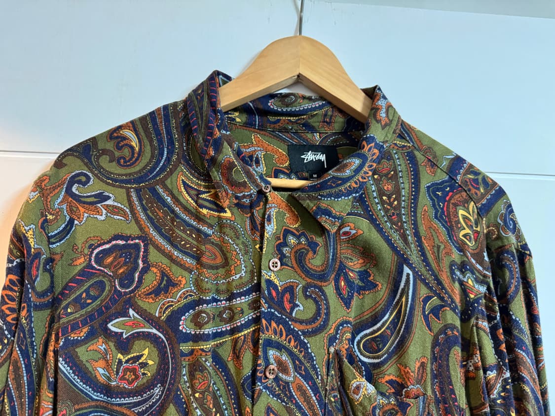 스투시 페이즐리 셔츠 M 상품이미지4