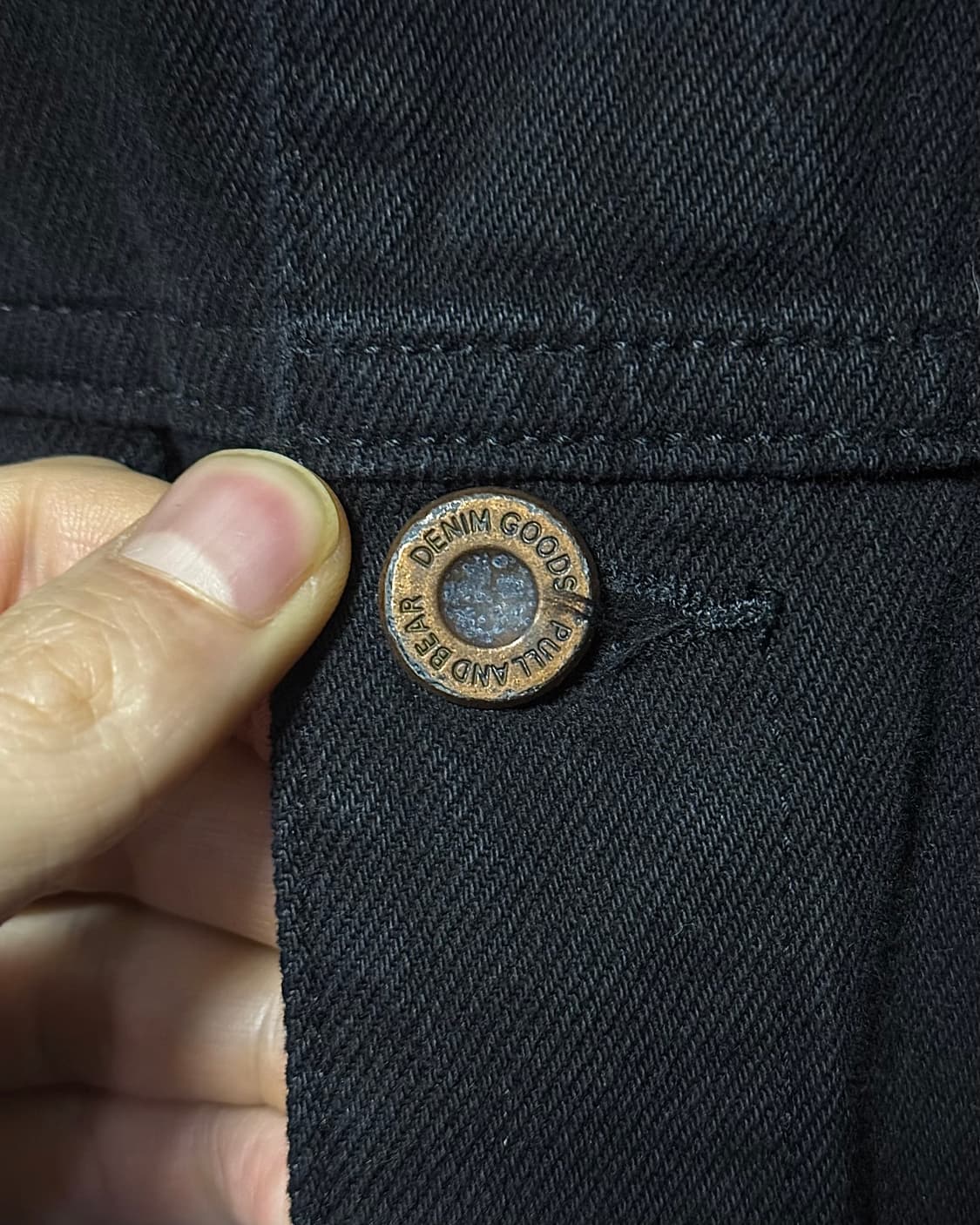 풀앤베어 한야 도깨비 사무라이 블랙 데님 트러커 워크 자켓 일본 100 상품이미지6