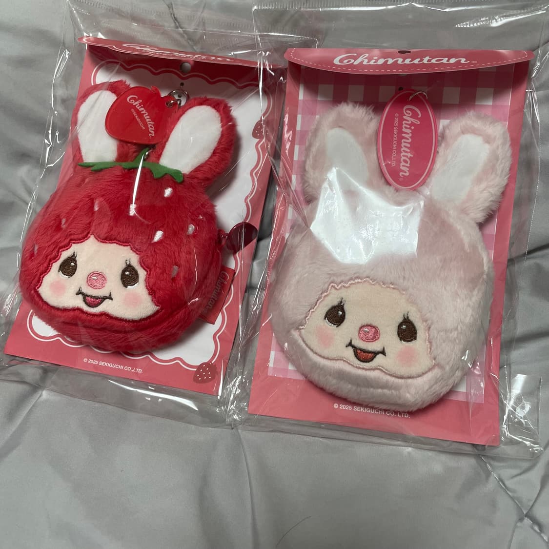 몬치치 치무탄 한정 딸기 캐릭터 파우치 키링 인형 상품이미지3