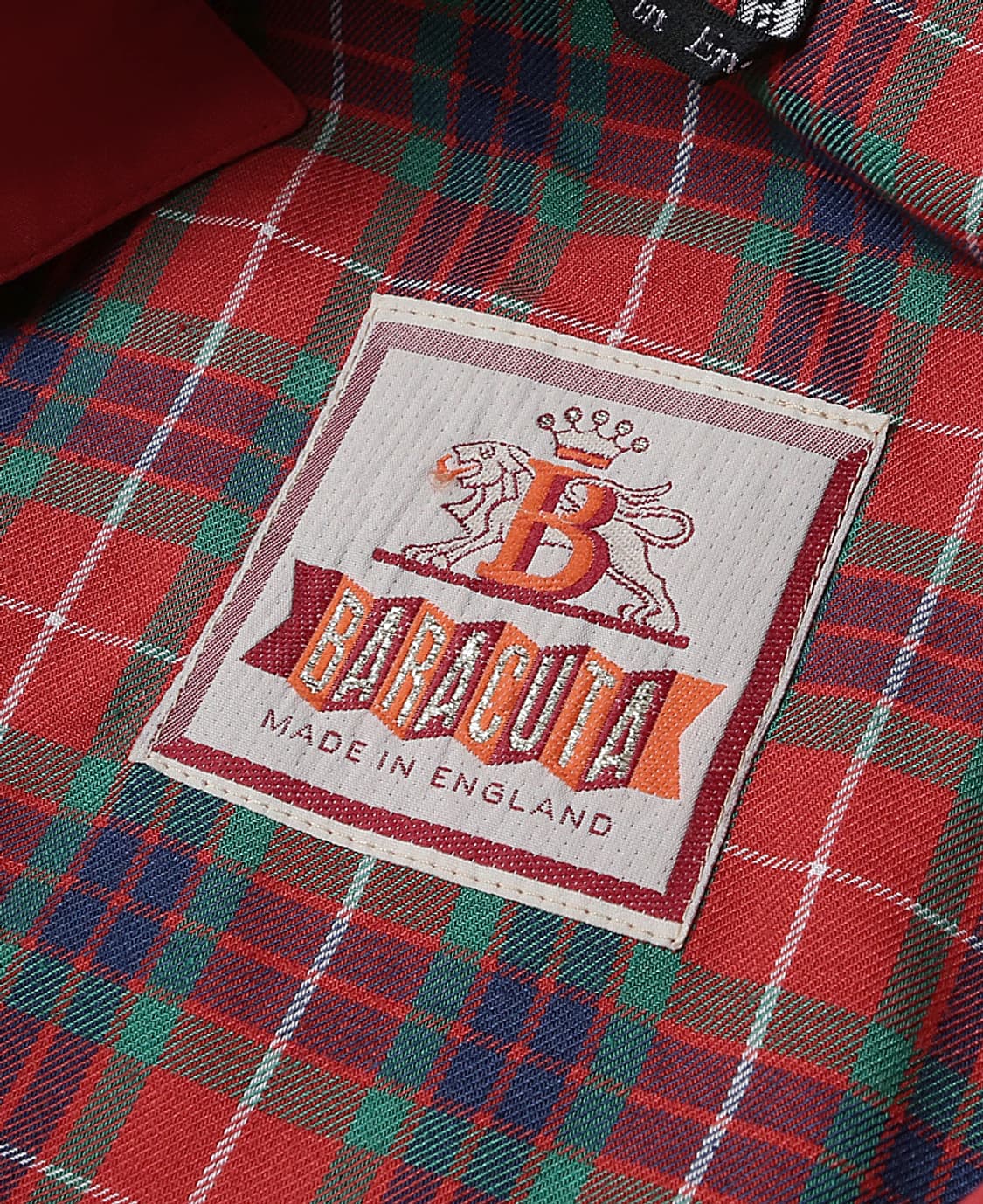 바라쿠타 [Baracuta] 자수 레드 코튼 숏 블루종 자켓 빈티지 상품이미지7