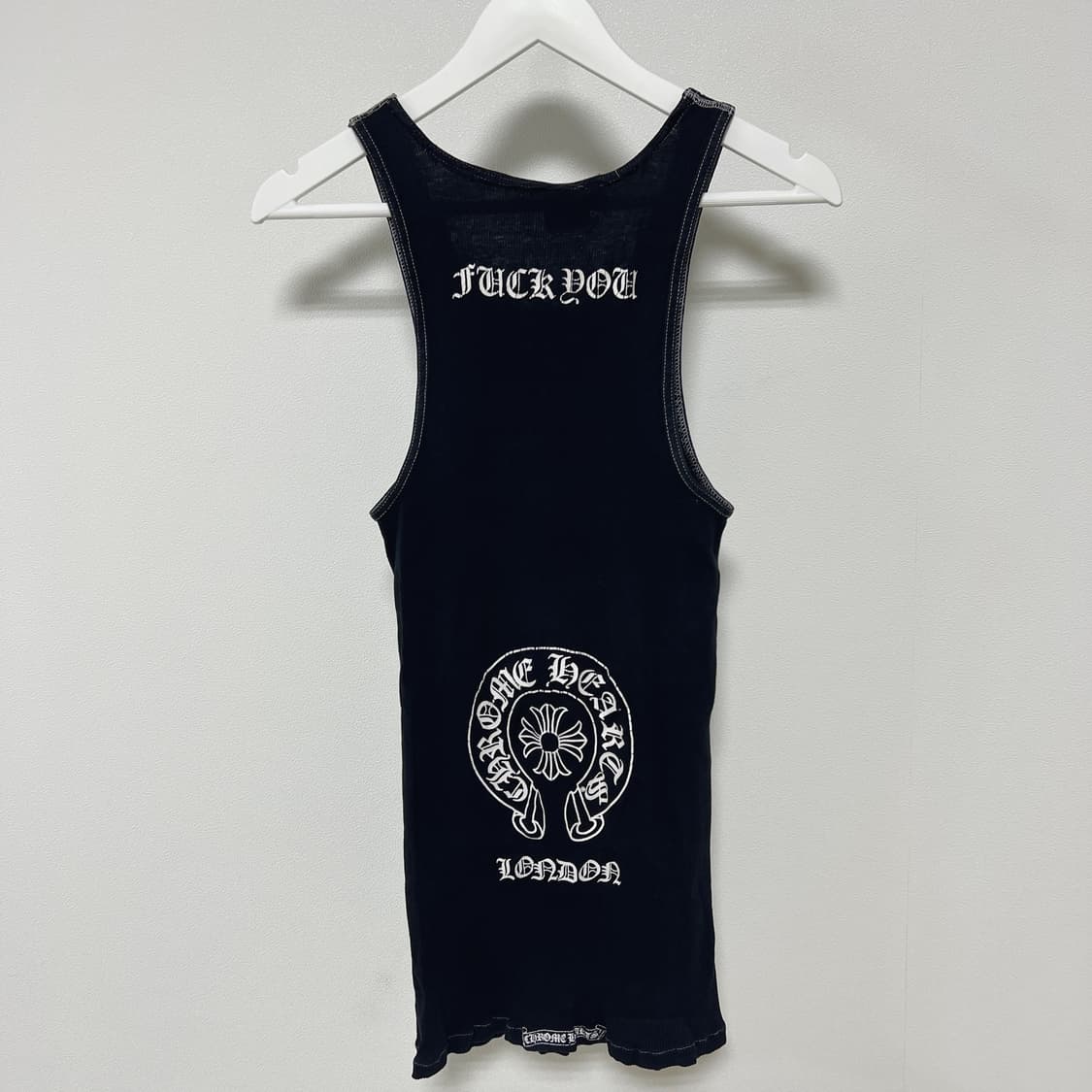 크롬하츠 퍽유 홀스슈 런던 골지 슬리브리스 나시 블랙 상품이미지3