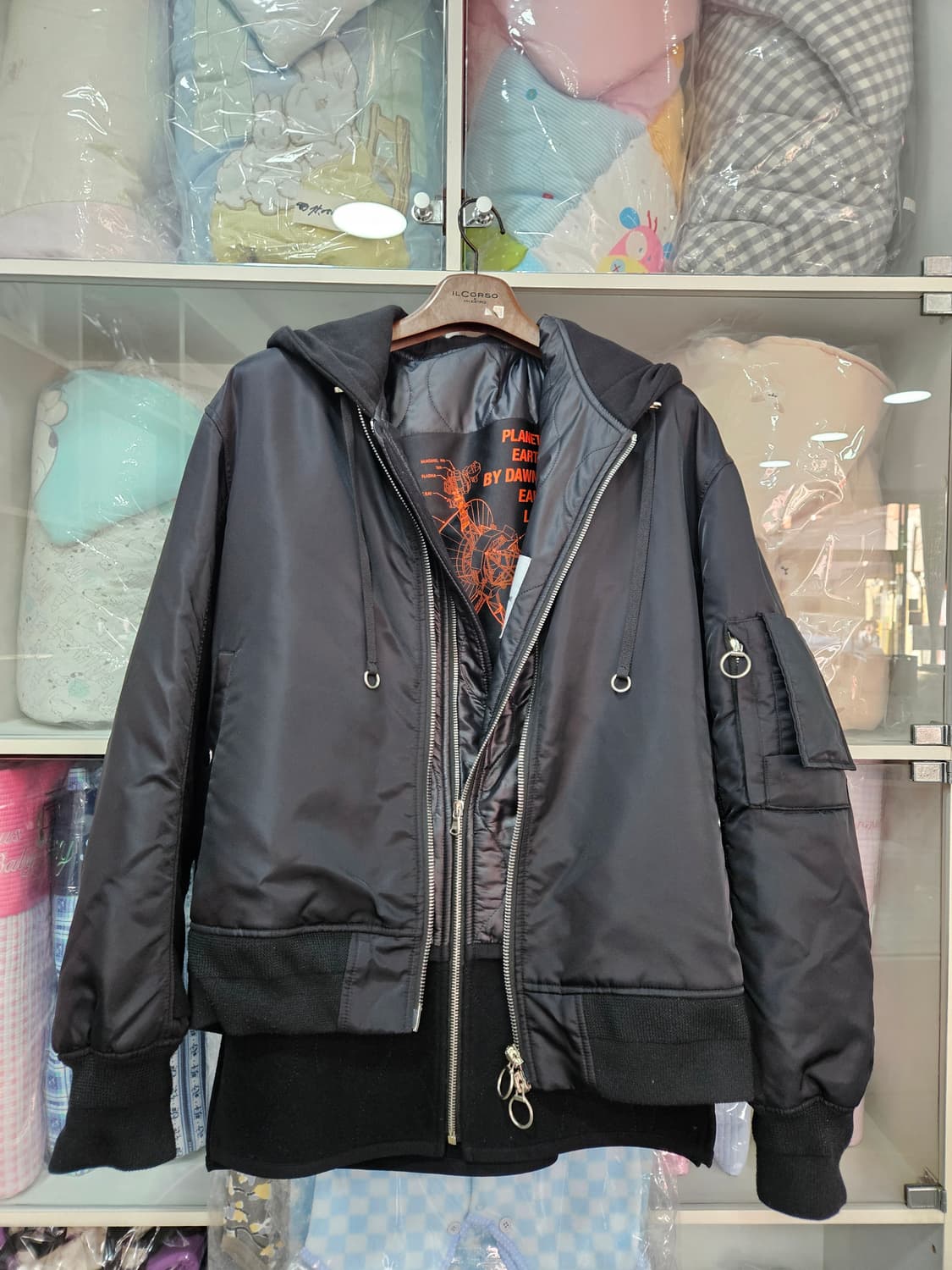 솔리드옴므 후드 ma-1 자켓 48사이즈 상품이미지1