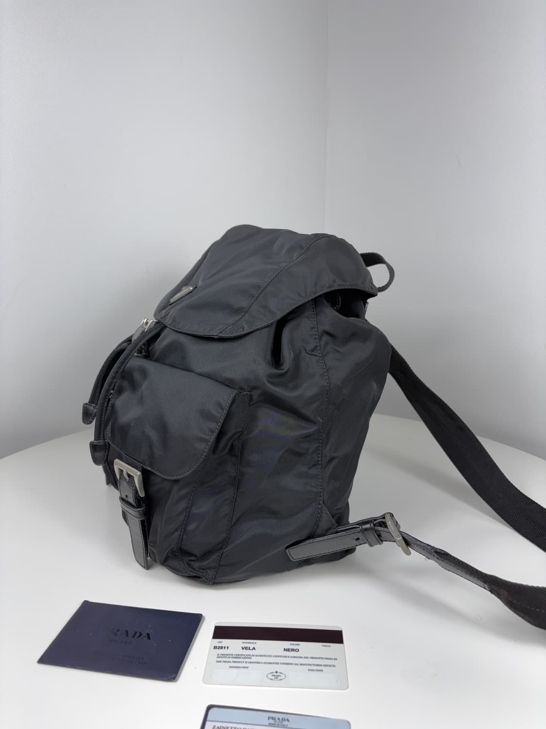 프라다 나일론 투포켓 미듐 백팩 상품이미지4