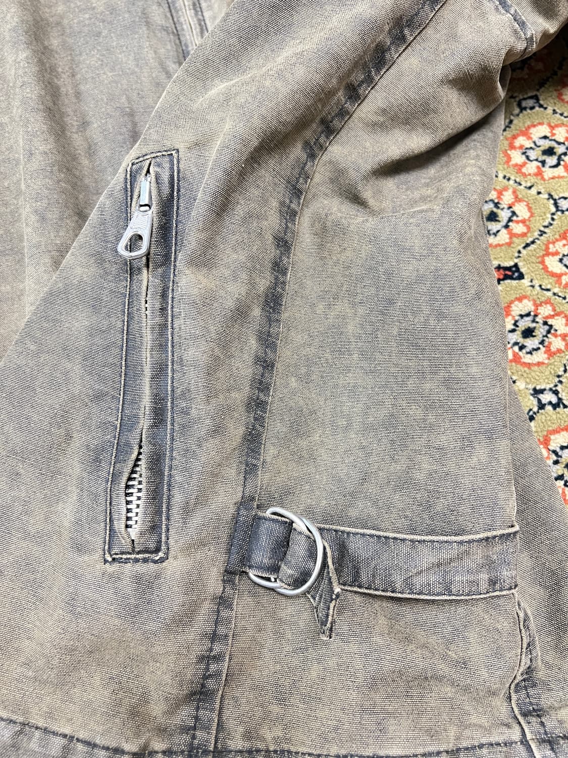 시슬리 카페레이서 브라운 데님 라이더자켓 L 상품이미지4