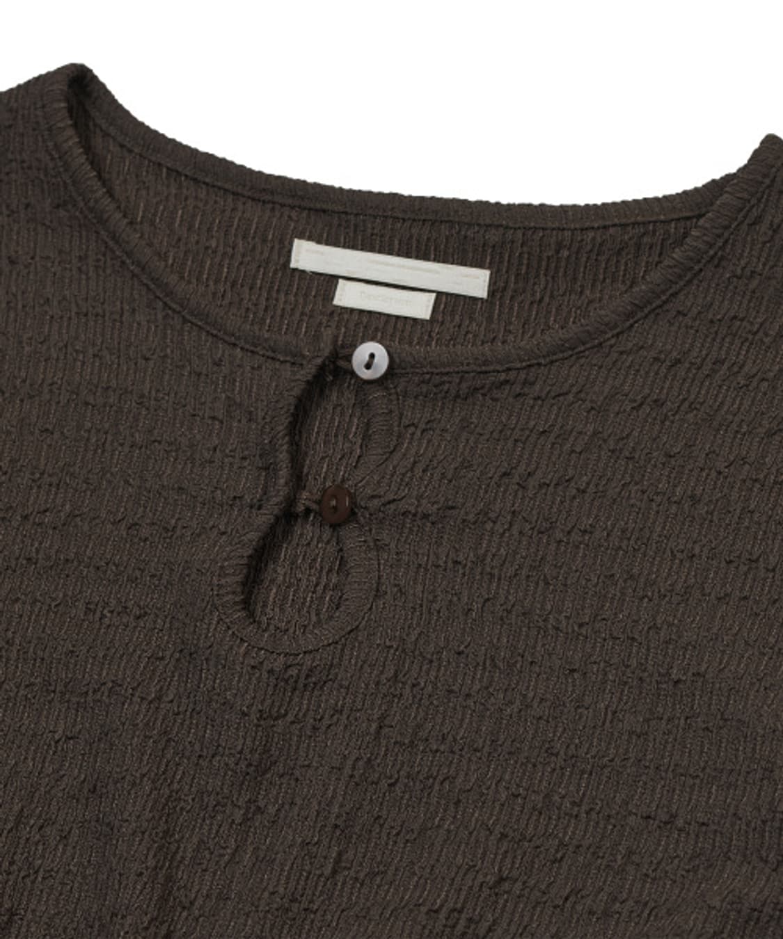 타입서비스 상의 Shirring Button T-Shirt [Brown] 상품이미지3