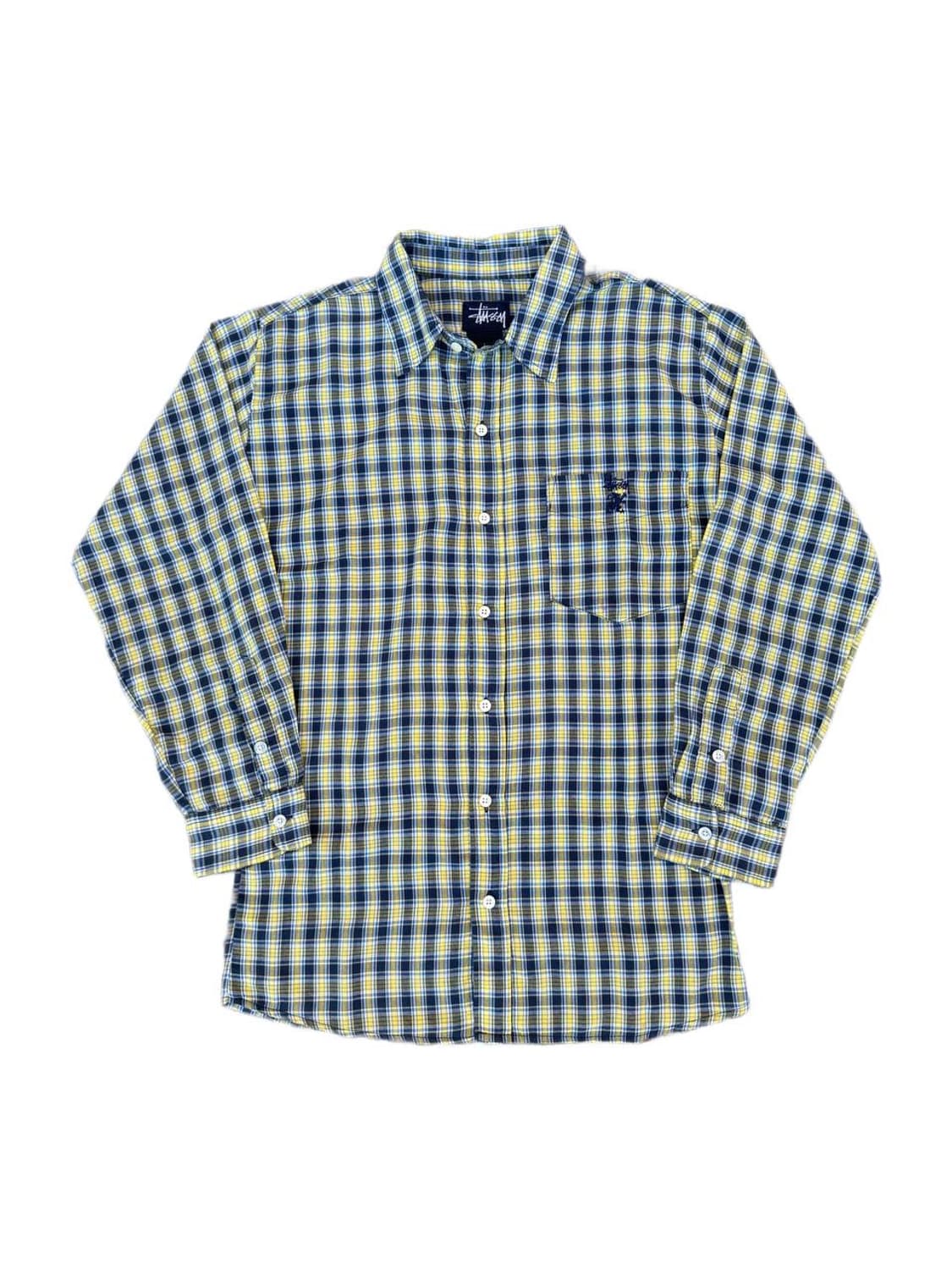 90s Stussy striped check boarder shirts 상품이미지1