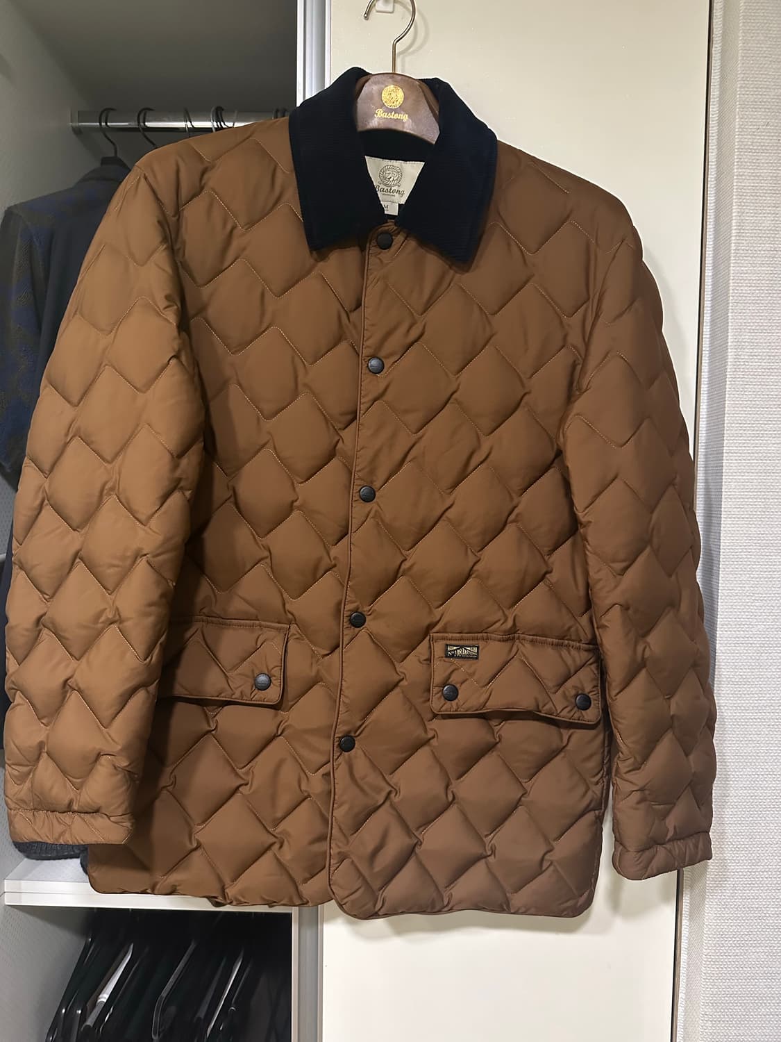 바스통108 퀼팅자켓 브릭 컬러 m 상품이미지1