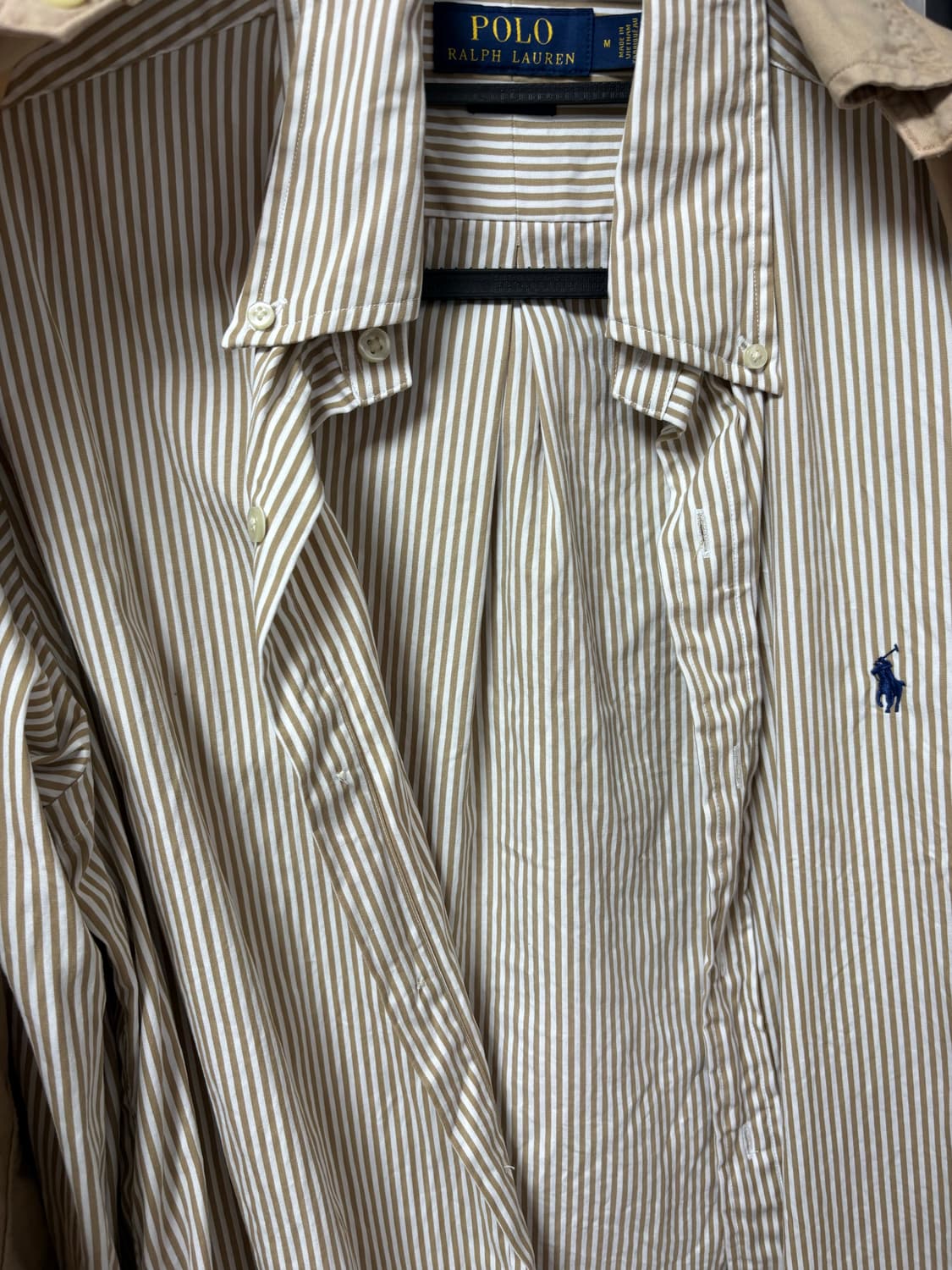 폴로랄프로렌 베이지 스트라이프 셔츠(빈티지,구제아님) 상품이미지1