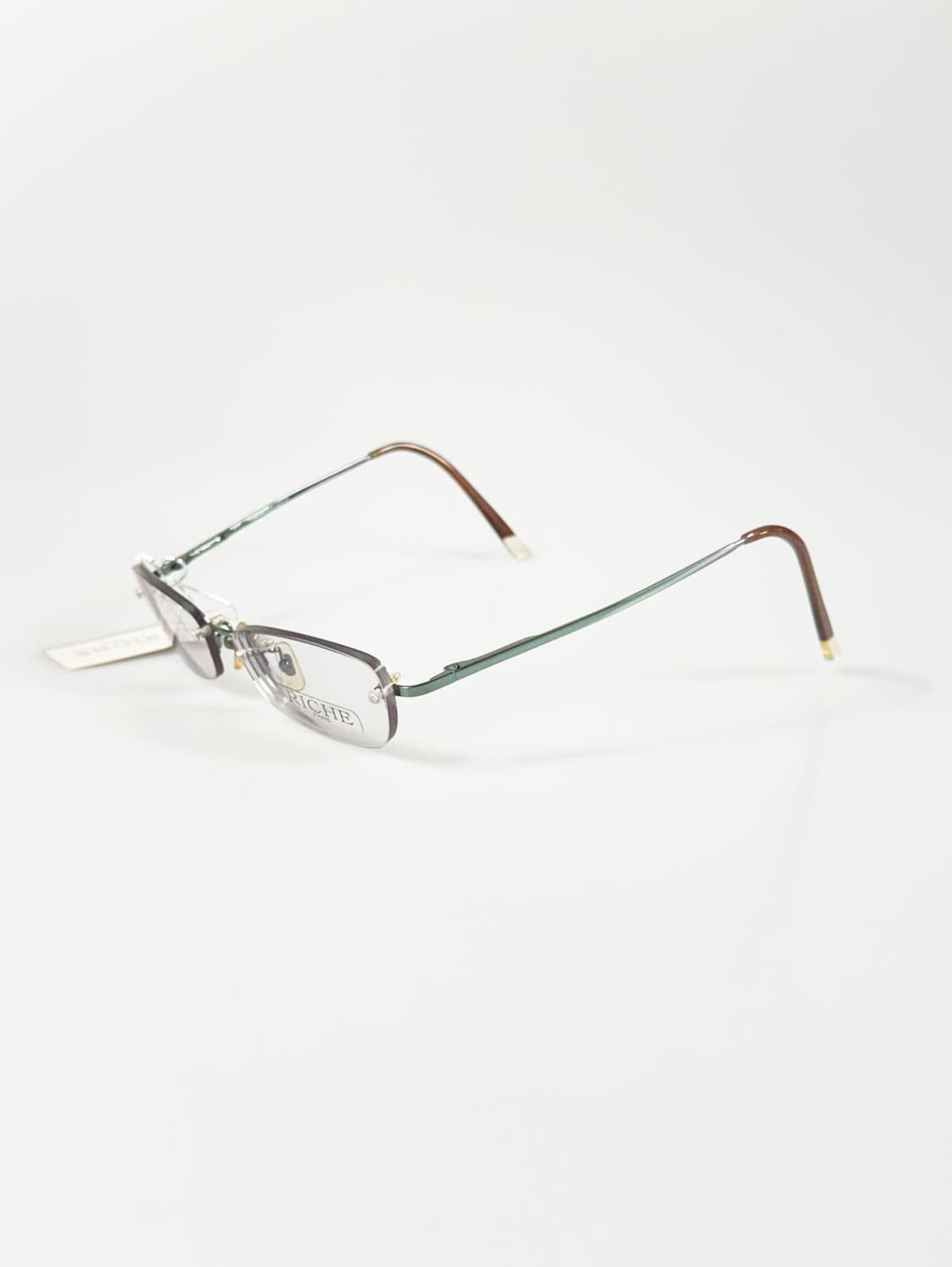 RICHE PARIS 반무테 스퀘어 메탈 빈티지 안경 상품이미지3