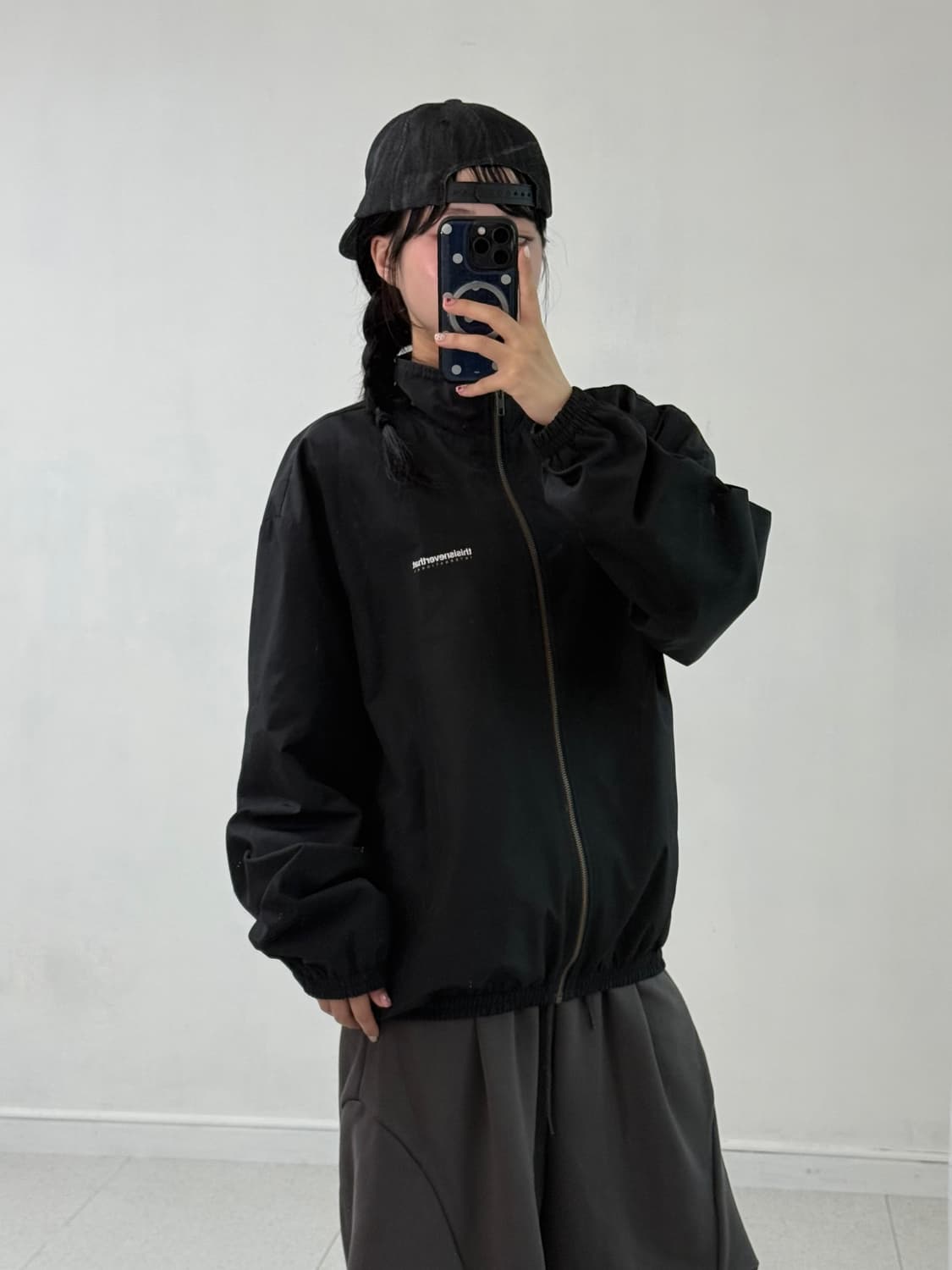 디스이즈네버댓 블랙 로고 자켓 상품이미지4