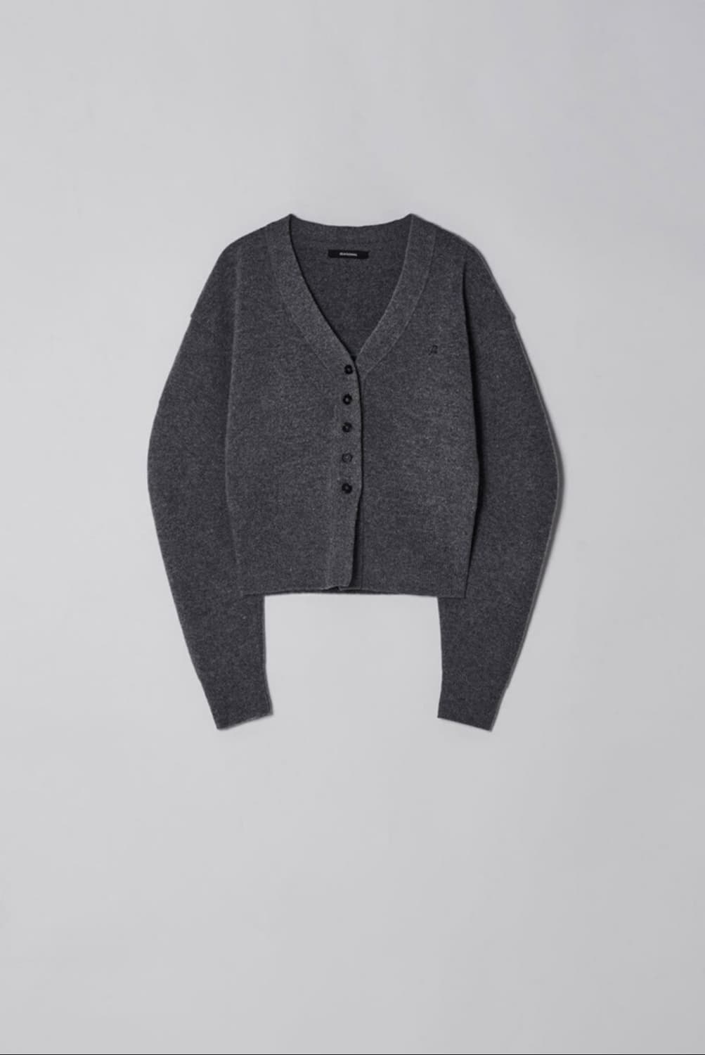 택O) 다이애그널 라운드 실루엣 울 가디건 다크 그레이 [윤아 착용] 상품이미지4