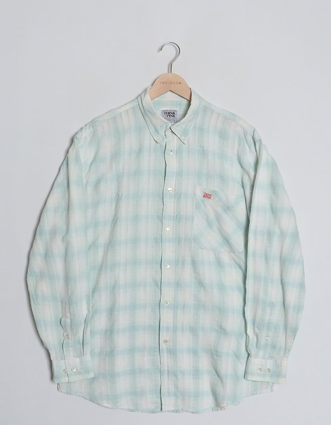 THINK PINK Seersucker Check Shirts 상품이미지1