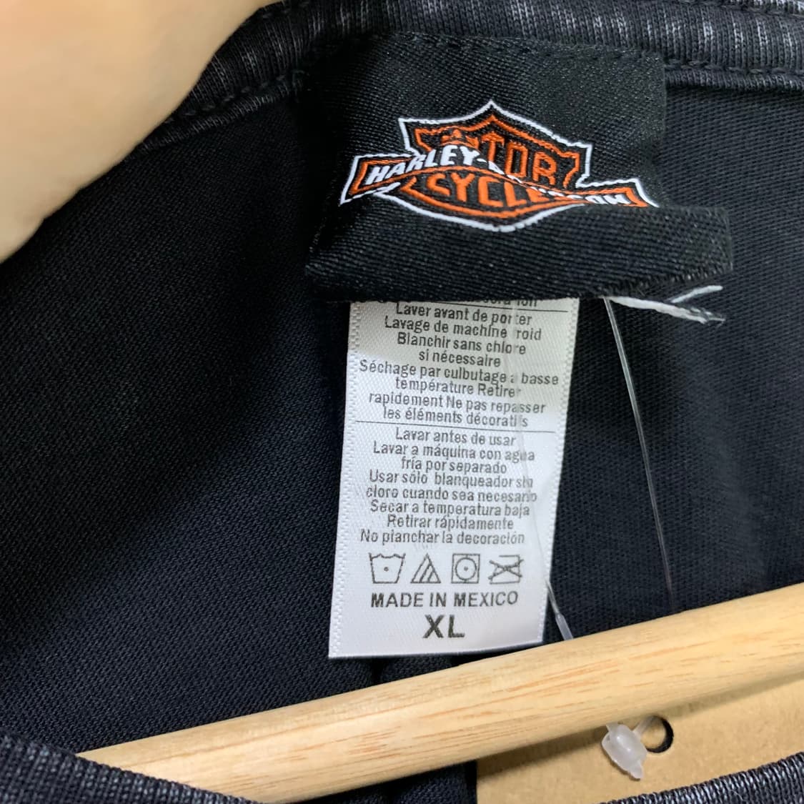 할리데이비슨 빈티지 워싱 프린팅 반팔 티셔츠 XL 남녀공용 차콜 상품이미지6