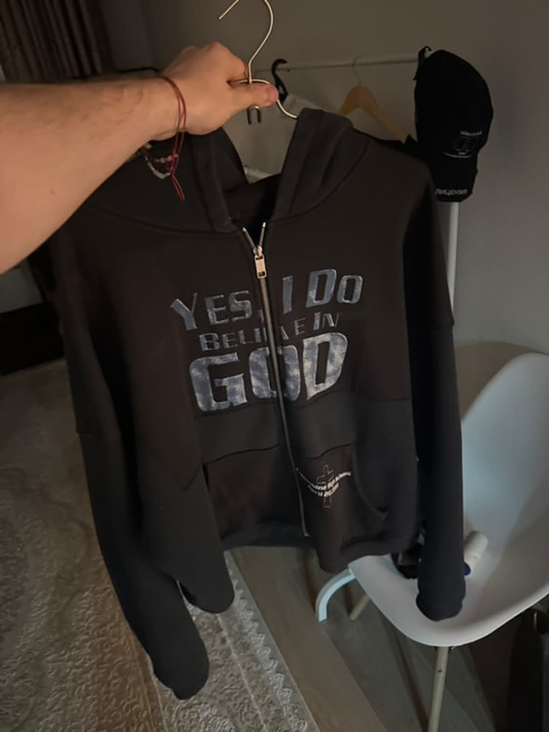 Yes i do believe in god zip up L 상품이미지1